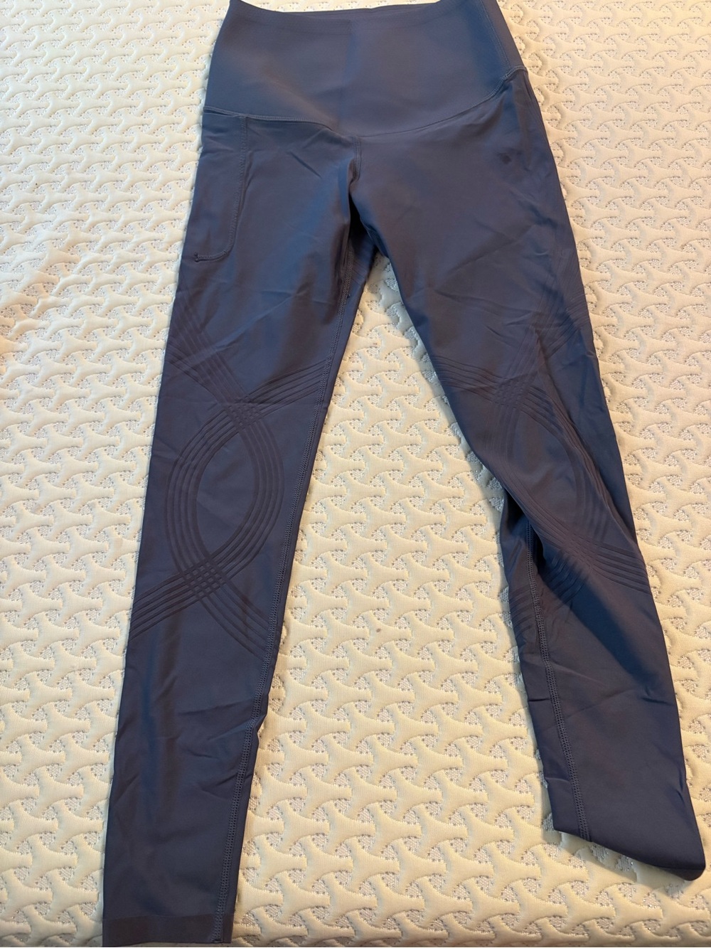 High-Rise Navy Blue Women's Athletic Leggings